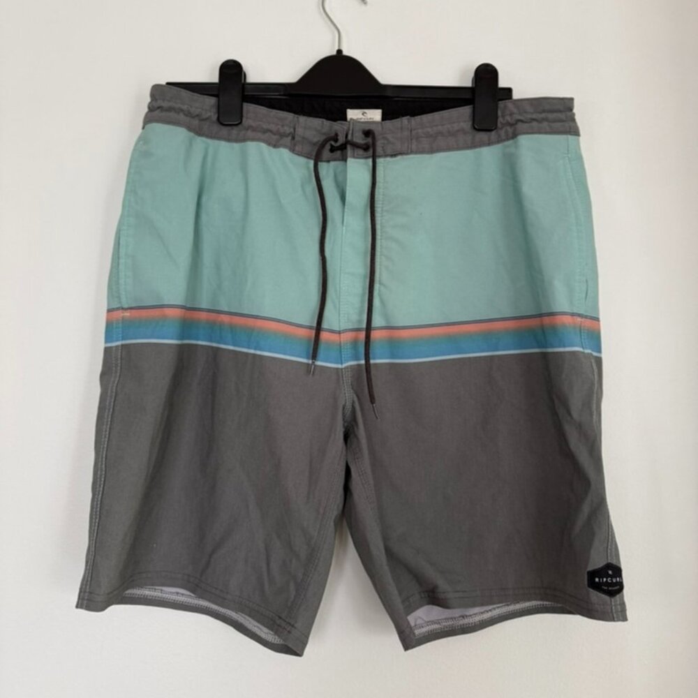 Rip Curl Lay Days Boardshorts Size 36 Mint Grey Swim Trunks